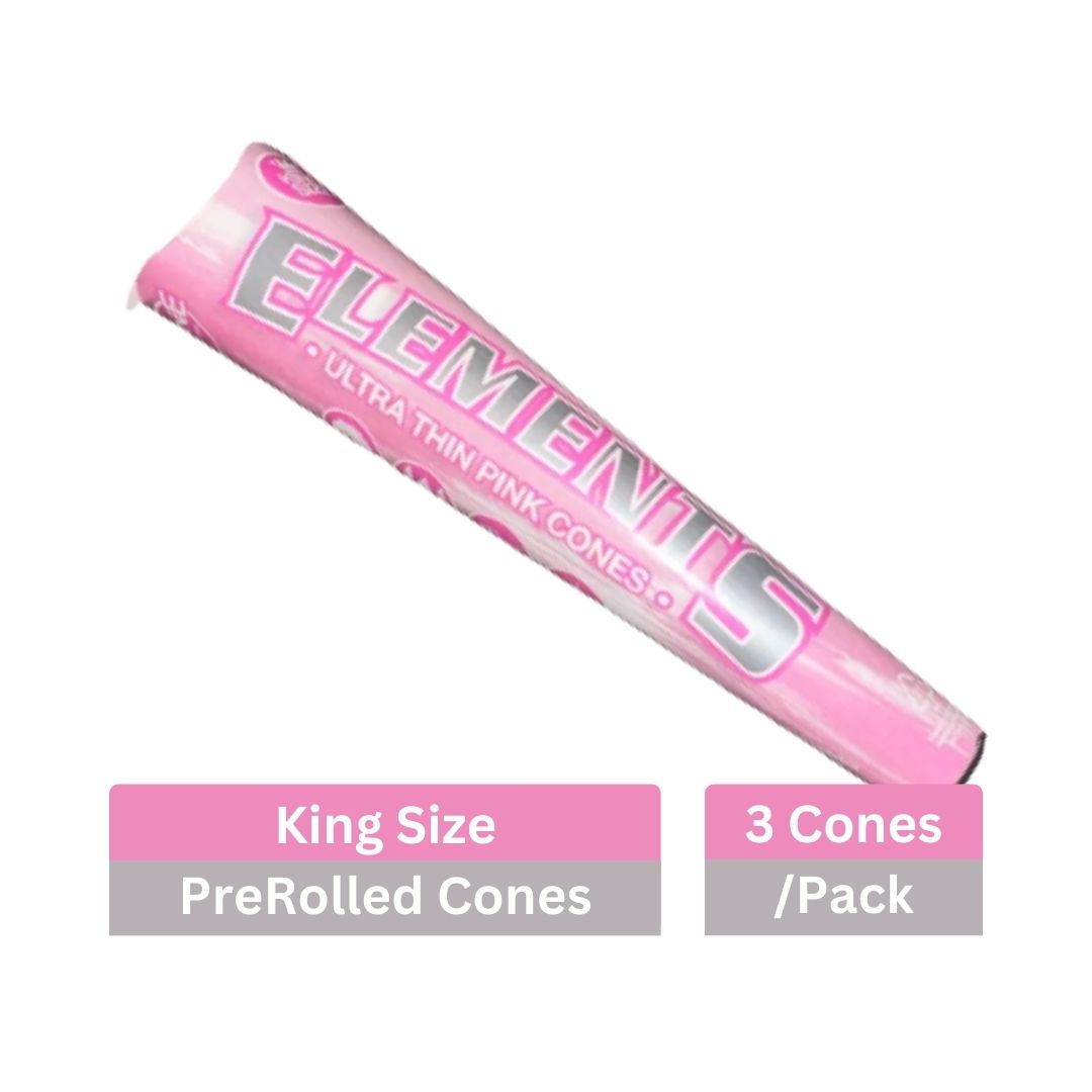 Elements Pink Prerolled Cones King Size - 3 Cones