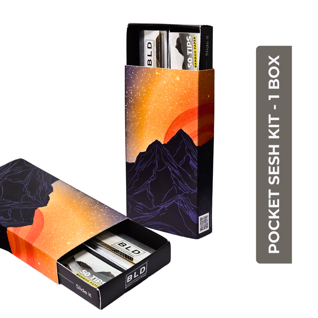 SESH Pocket Kit – Rolling Paper Combo of 6 with Mixing Tray & Slide Carry Box