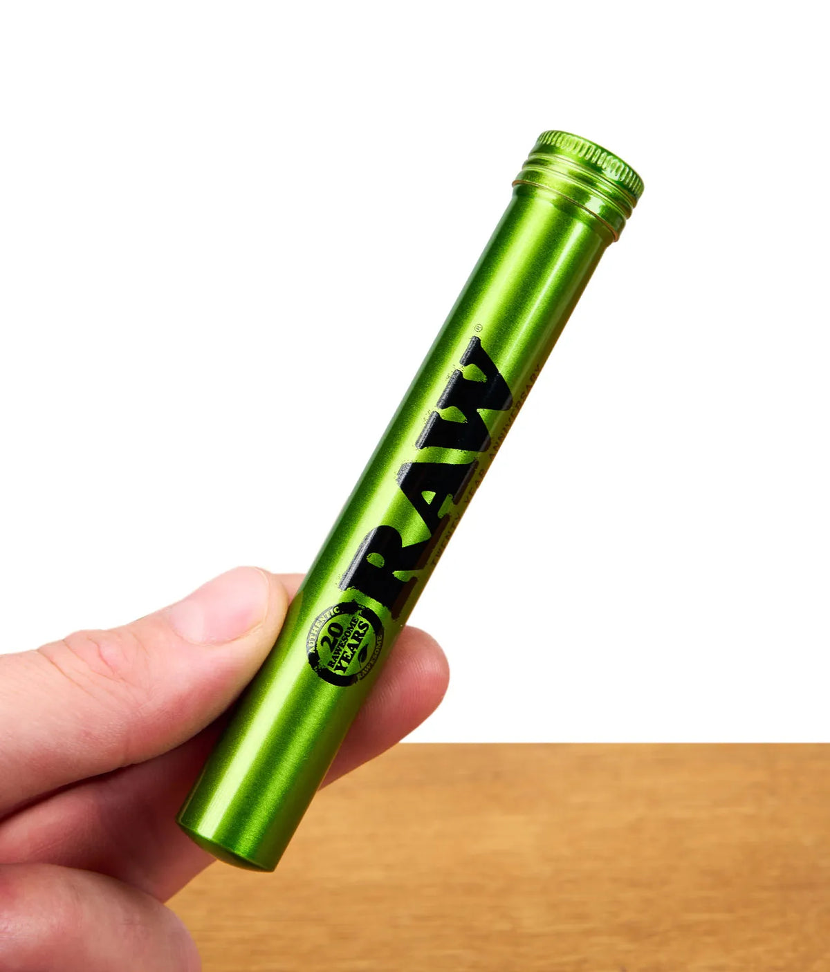 RAW ALUMINUM TUBE GREEN 20TH ANNIVERSARY 15mm x116mm