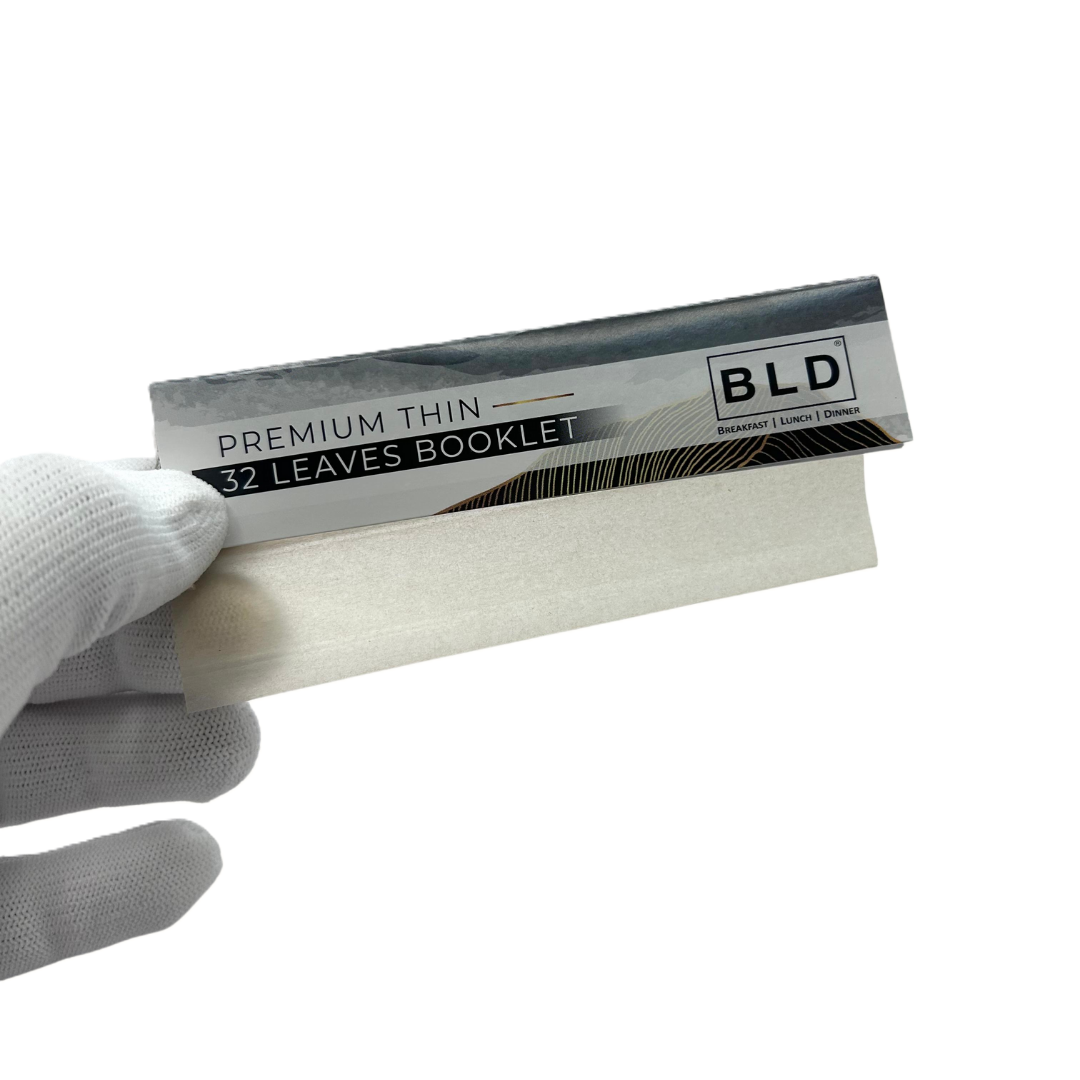 BLD King Size Slim Rolling Papers – Ultra Thin & Smooth Burn | 32 Leaves