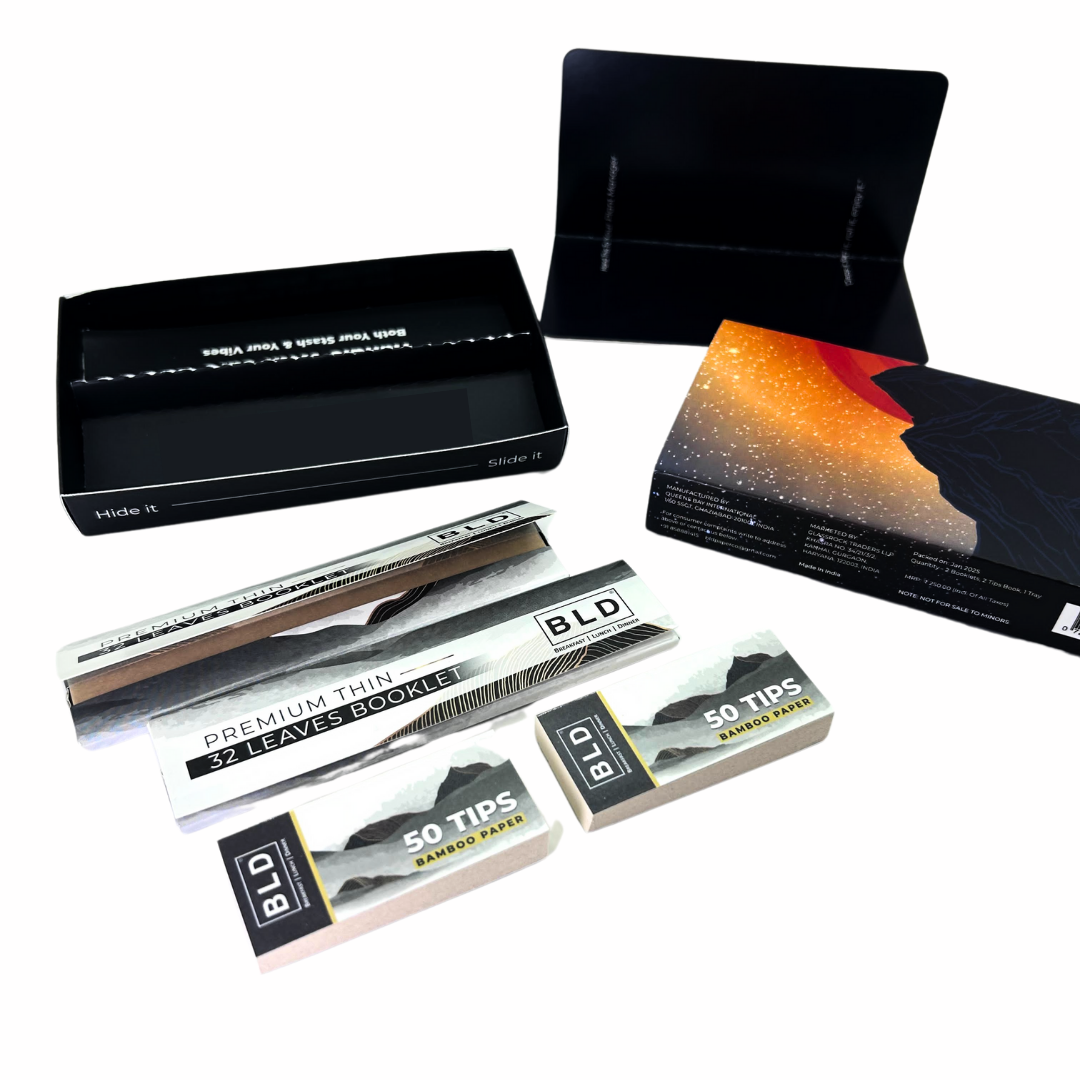 SESH Pocket Kit – Rolling Paper Combo of 6 with Mixing Tray & Slide Carry Box