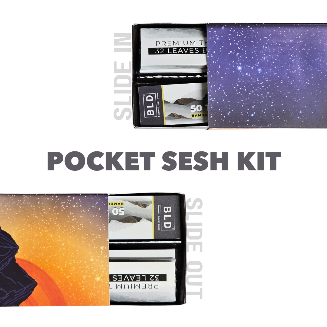SESH Pocket Kit – Rolling Paper Combo of 6 with Mixing Tray & Slide Carry Box
