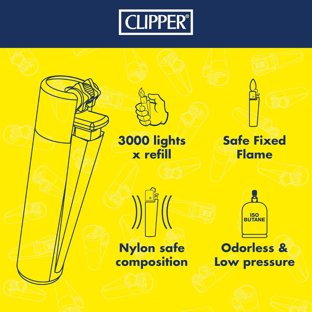 Clipper Lighter – CP11 Series | Refillable | Reflintable | Assorted Design