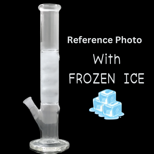 12 INCH STRAIGHT TUBE GLASS BONG WITH ICE-FREEZE