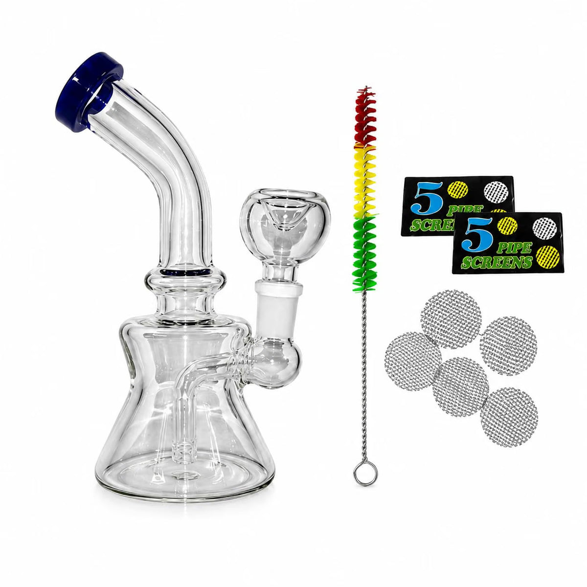 7 Inch Bulbous Funnel Assorted Colors Bong
