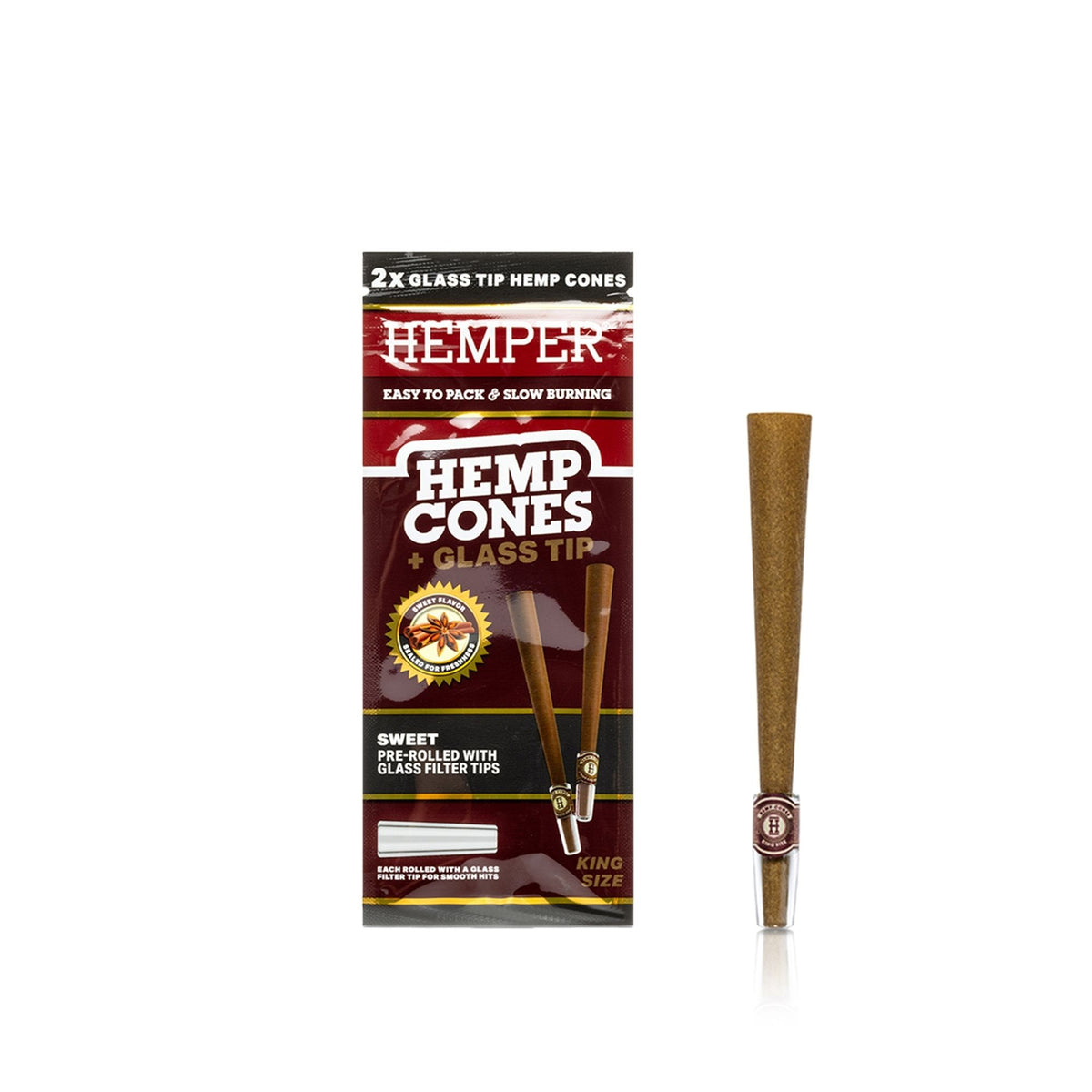 HEMPER Sweet Flavored Cones with Glass Filter Tip – 2-Pack