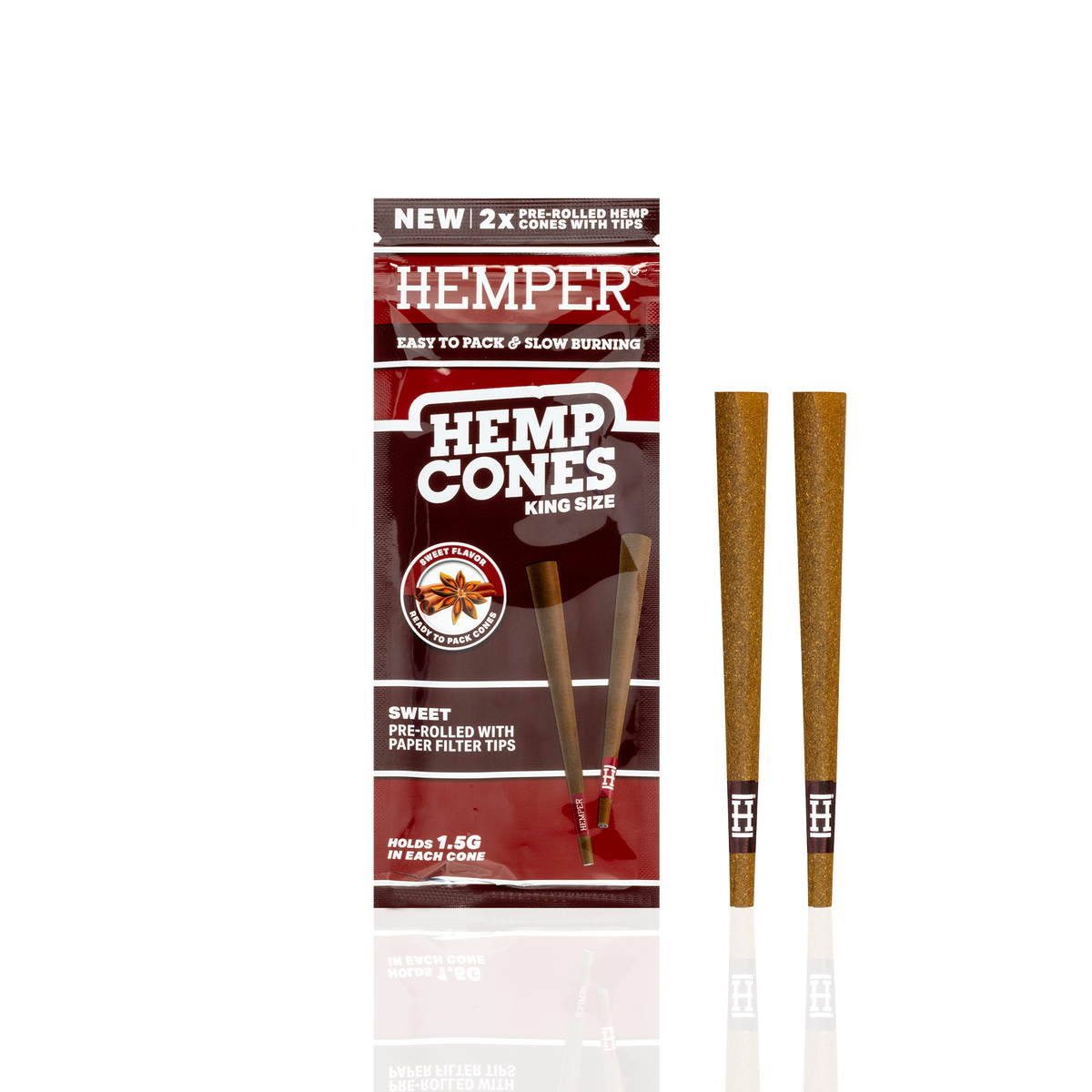 HEMPER Sweet Flavored Cones with Paper Filter Tips – 2-Pack