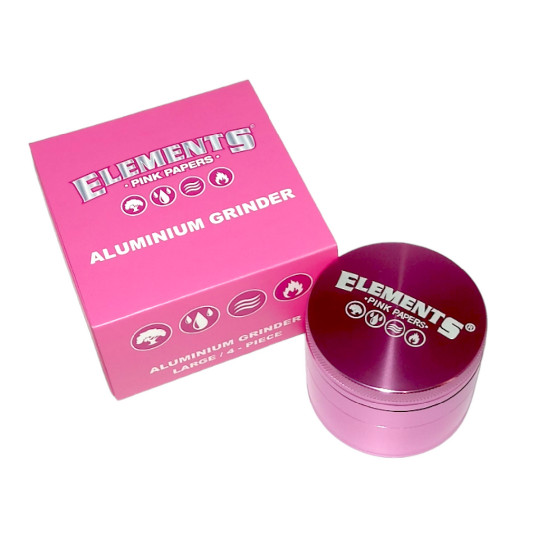 ELEMENTS PINK ALUMINIUM LARGE HERB CRUSHER - 63MM