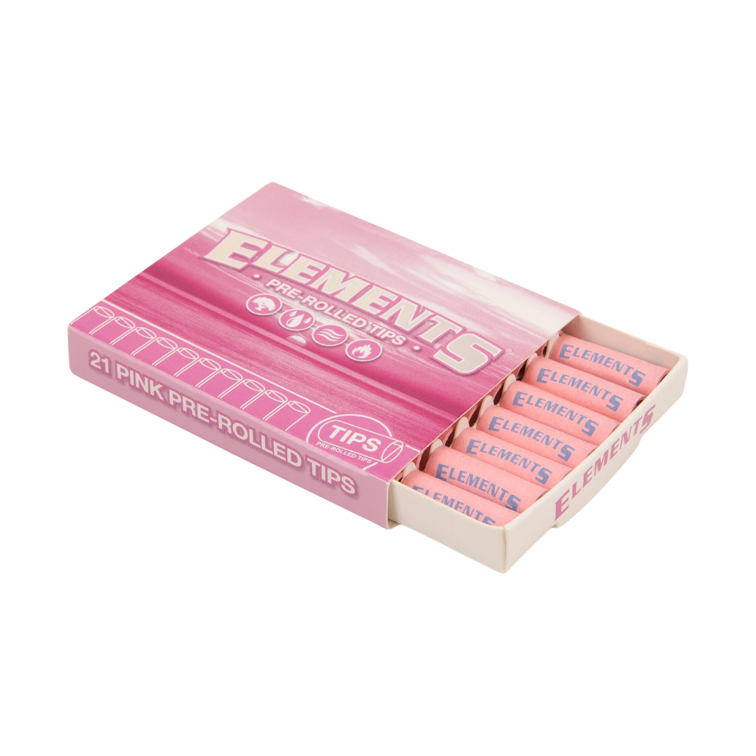 ELEMENTS PINK PREROLLED TIPS, 21 TIPS/booklet