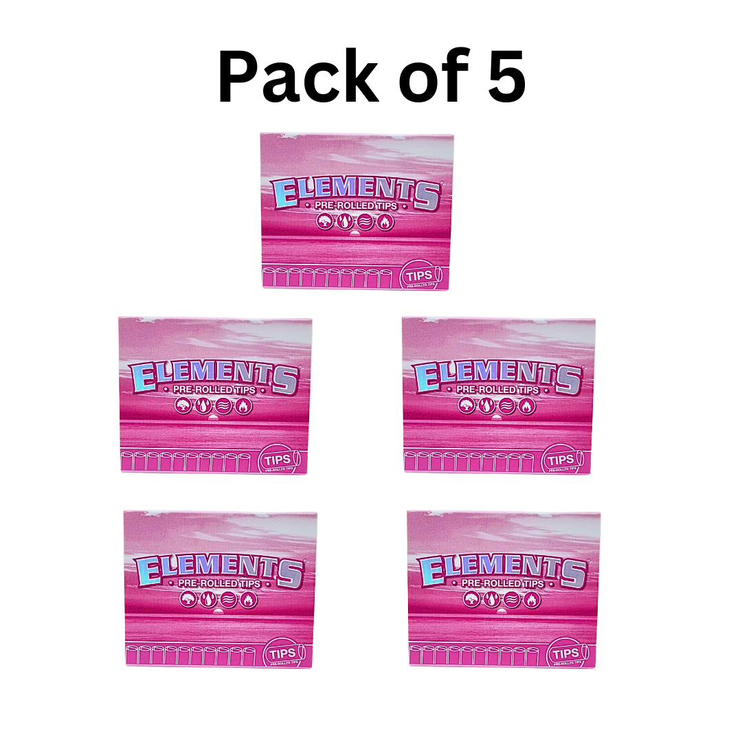 ELEMENTS PINK PREROLLED TIPS, 21 TIPS/booklet