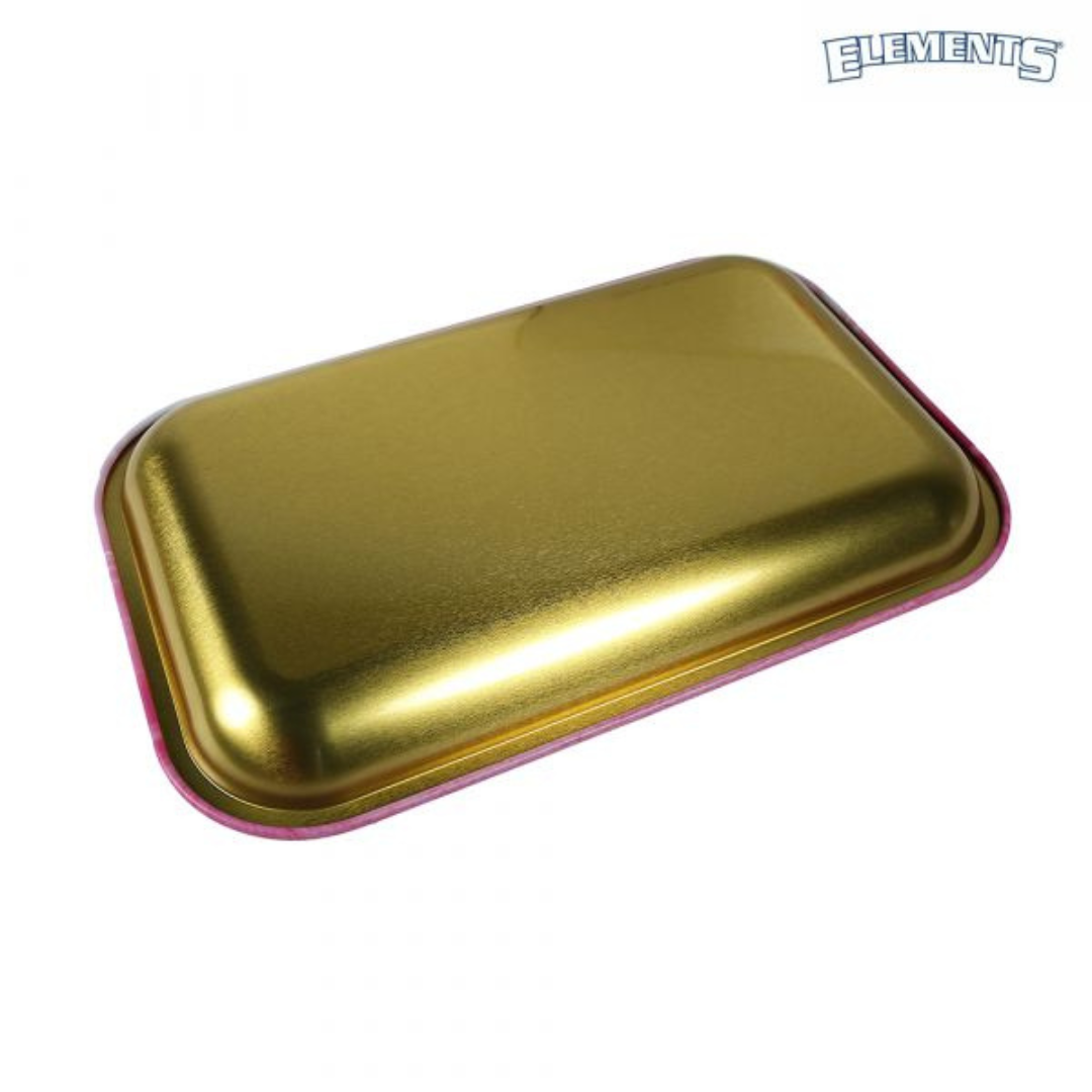 ELEMENTS PINK METAL ROLLING TRAY - SMALL