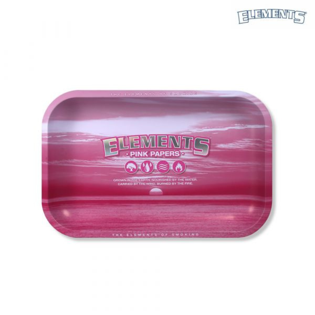 ELEMENTS PINK METAL ROLLING TRAY - SMALL