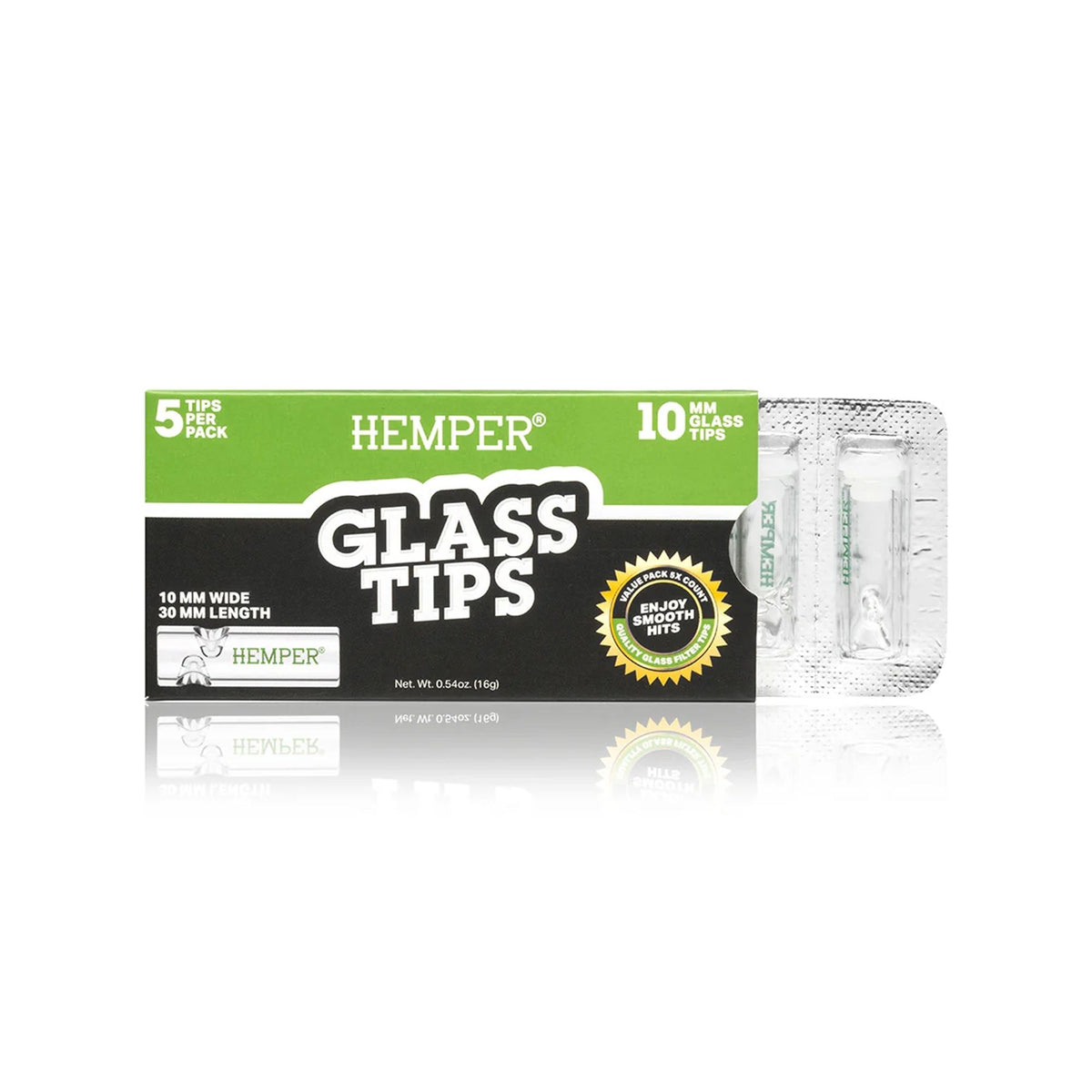 HEMPER 10mm Glass Filter Tips – Pack of 5