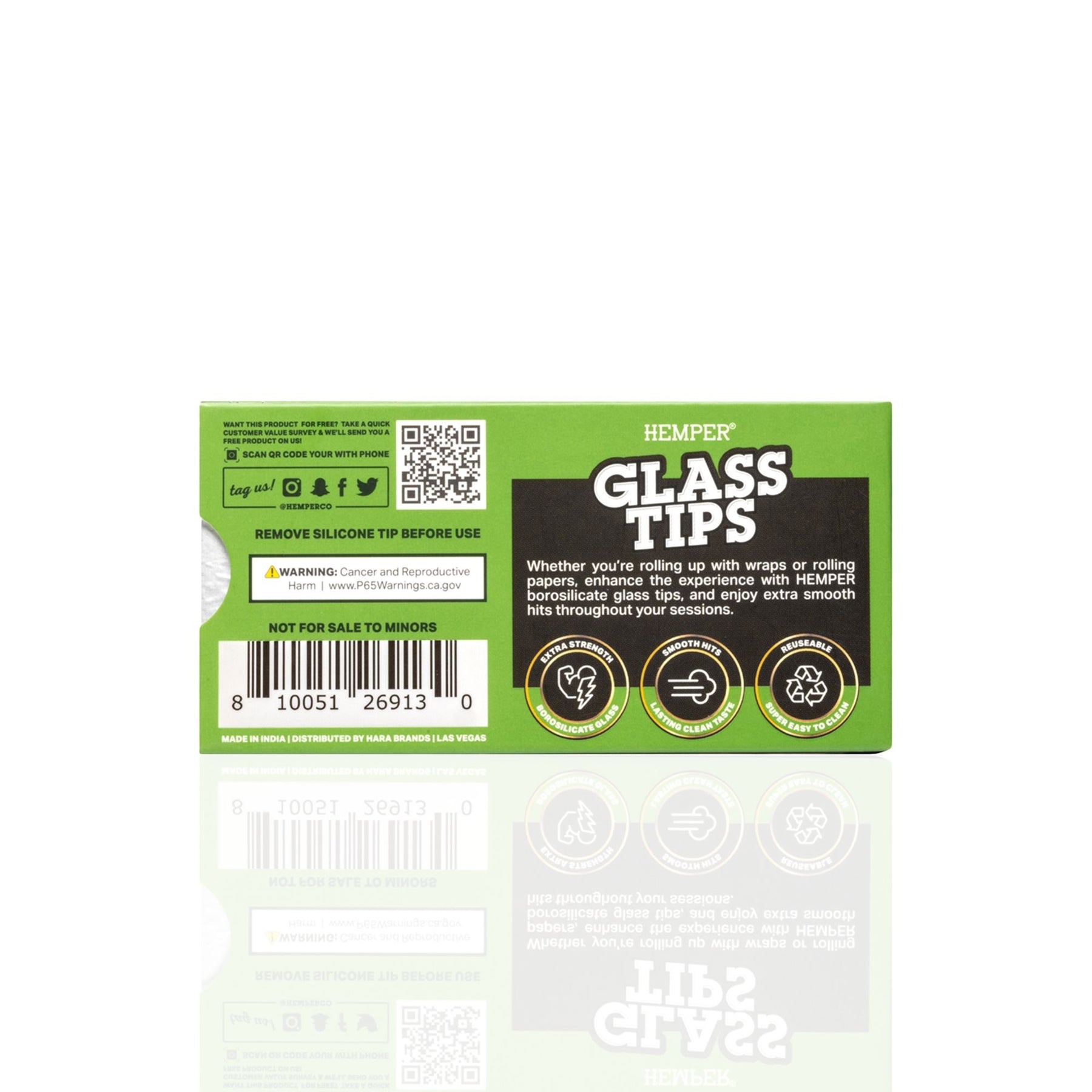 HEMPER 10mm Glass Filter Tips – Pack of 5