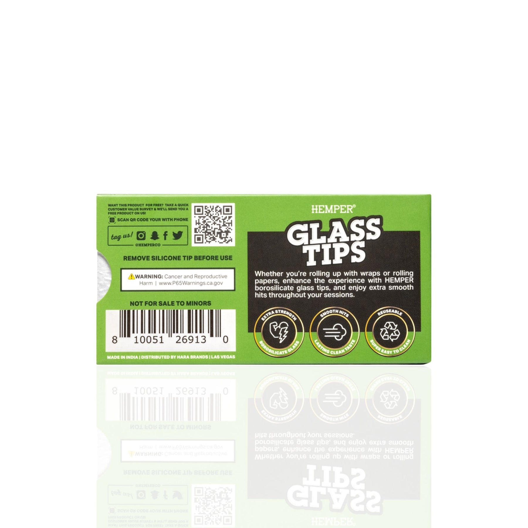HEMPER 7mm Glass Filter Tips – Pack of 5