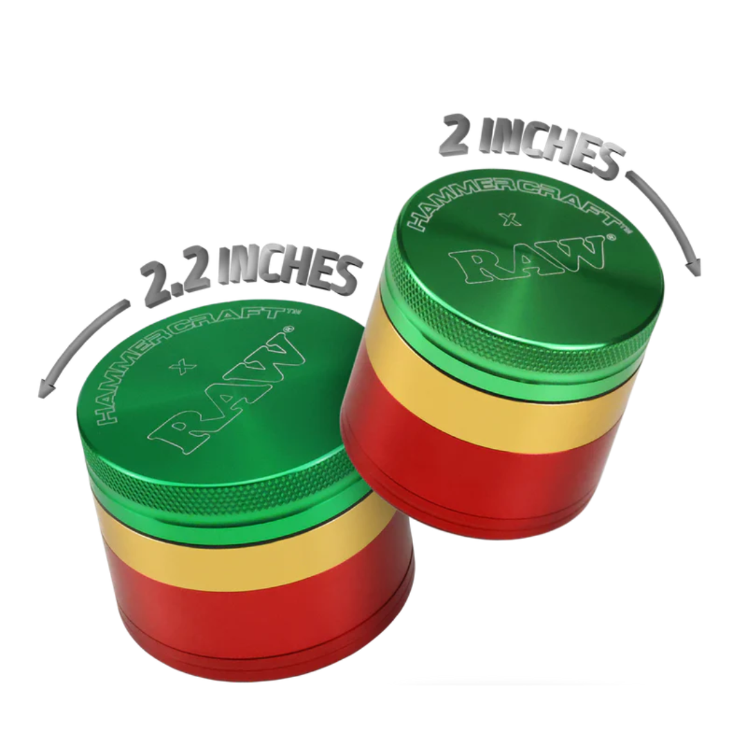 HAMMERCRAFT X RAW ALUMINUM GRINDER 4PT - RASTA