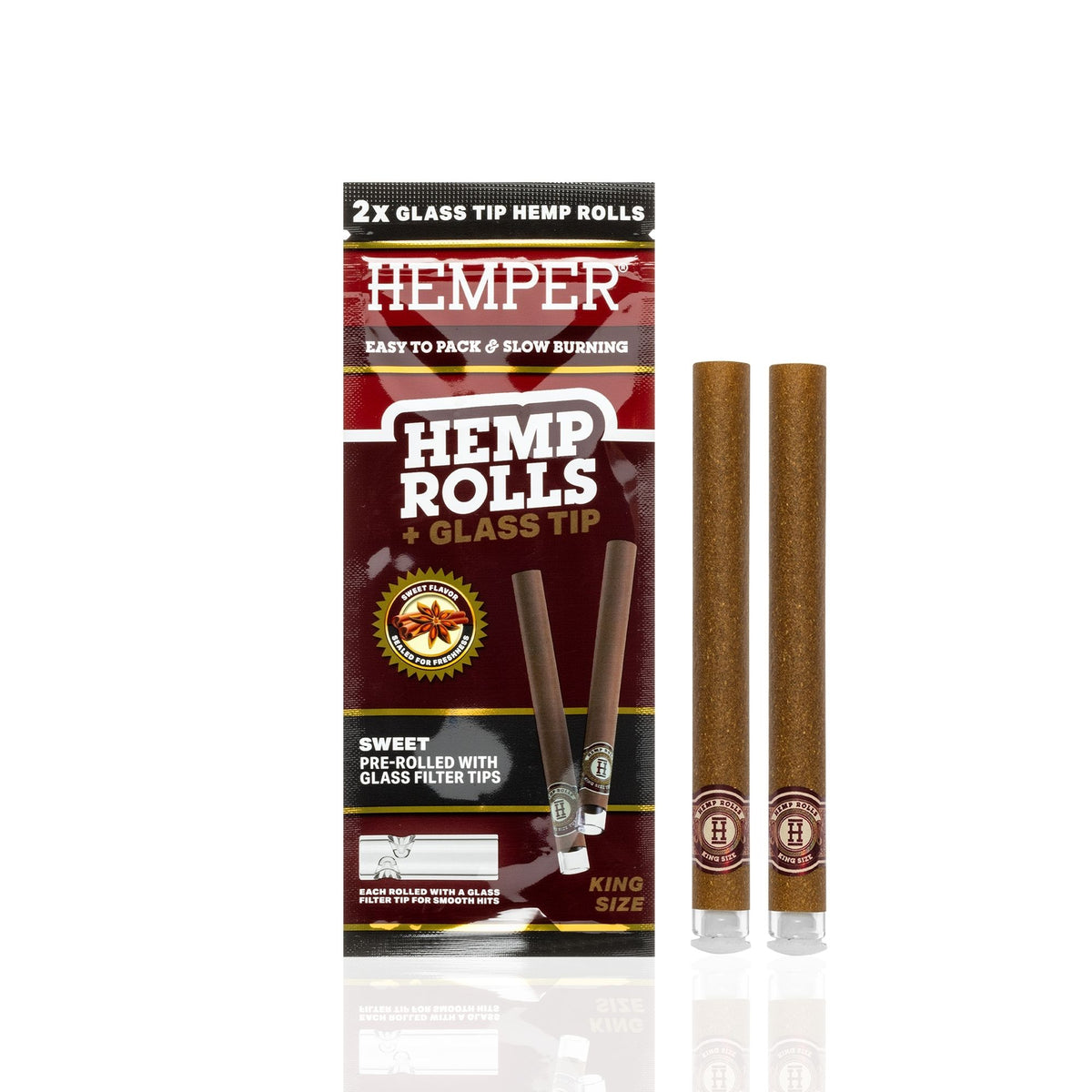 HEMPER Sweet Flavored Rolls with Glass Filter Tips – 2-Pack