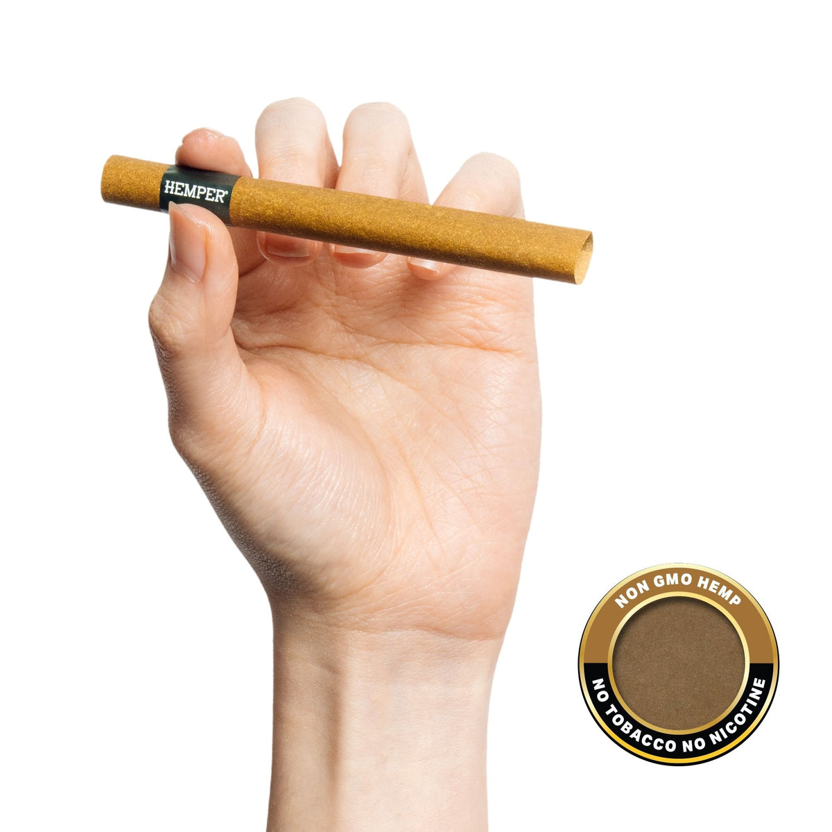 HEMPER Natural Hemp Rolls with Paper Filter Tips – 2-Pack