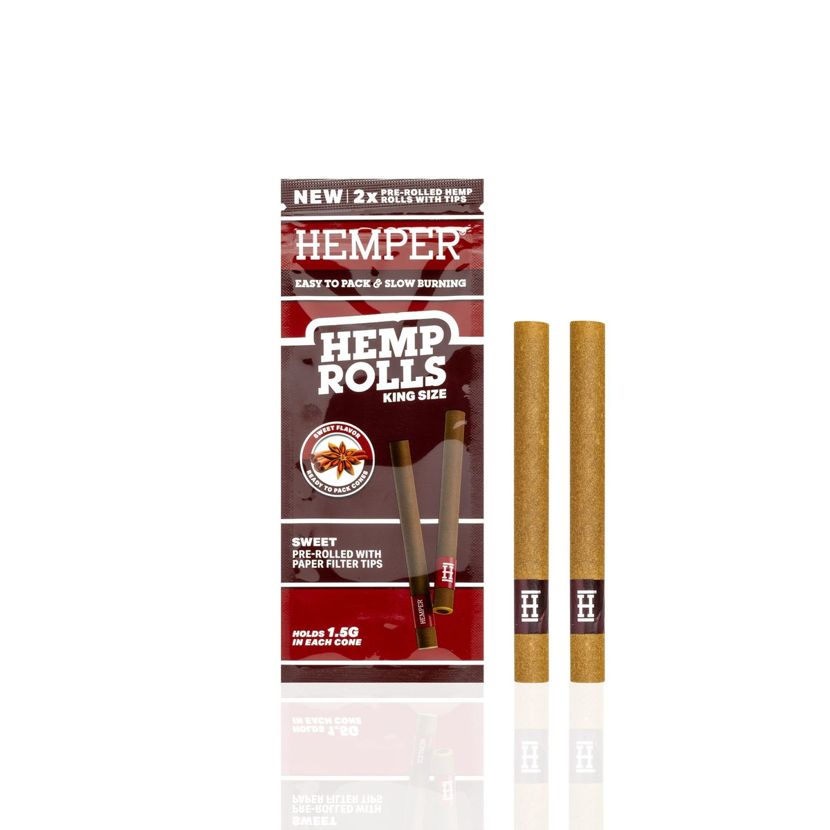 HEMPER Sweet Flavored Rolls with Paper Filter Tips – 2-Pack