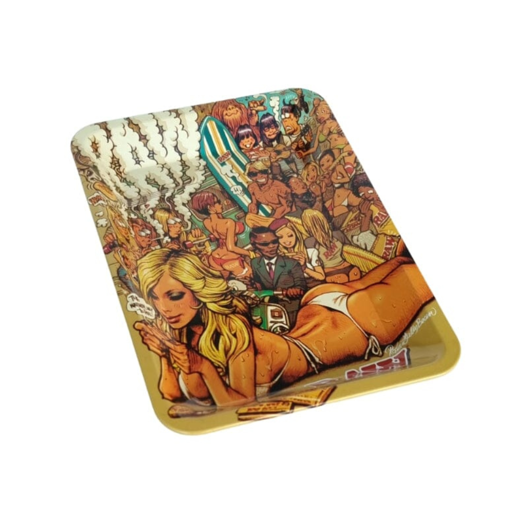 RAW x RJB SUMMER BEACH METAL ROLLING TRAY - MINI