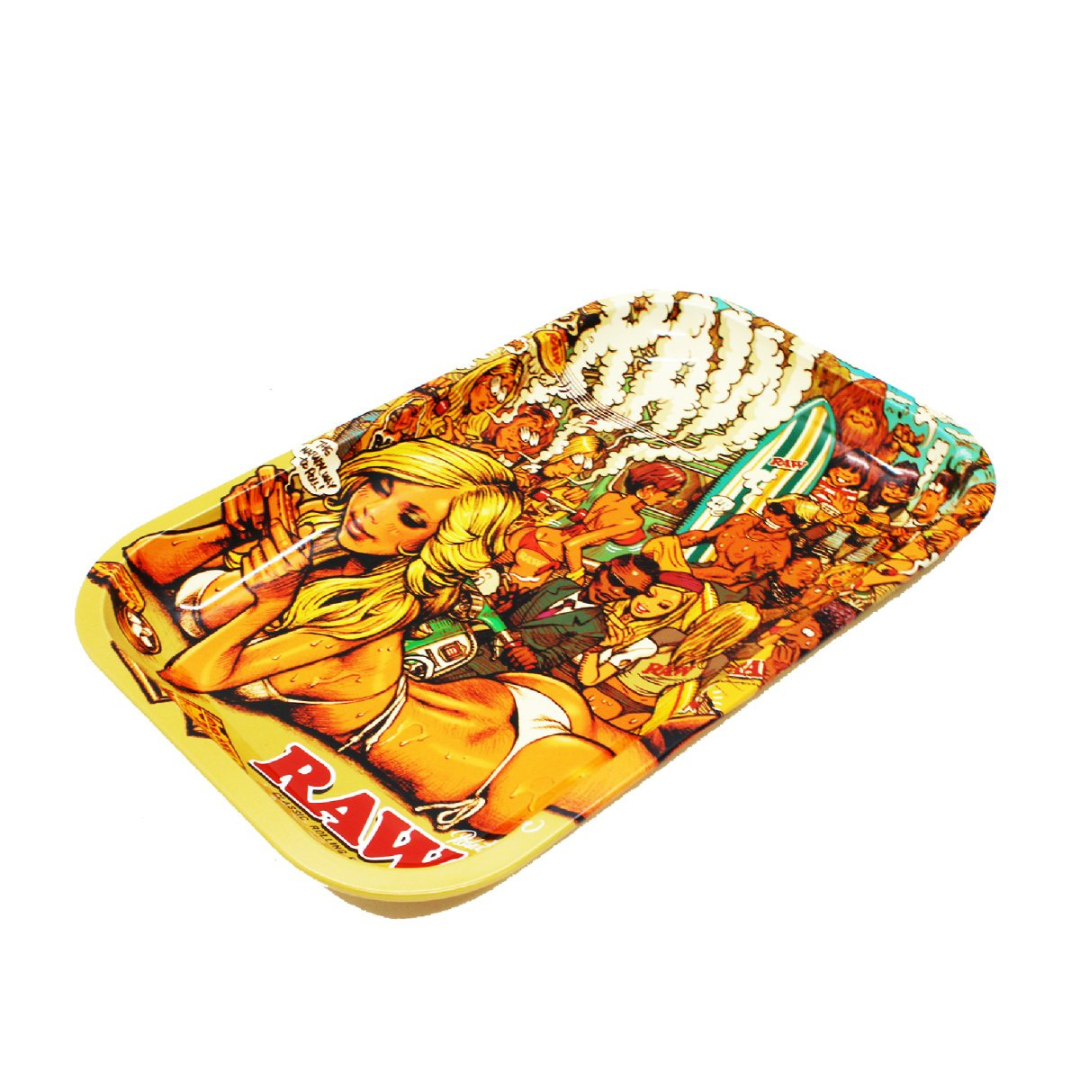 RAW X RJB BEACH METAL ROLLING TRAY - SMALL