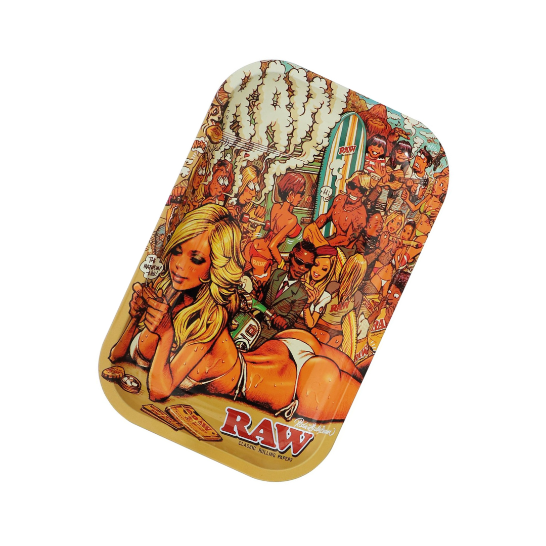 RAW X RJB BEACH METAL ROLLING TRAY - SMALL