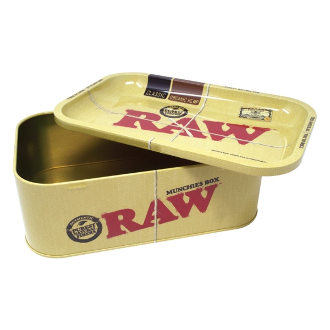 RAW Munchies Tin with Rolling Tray Lid