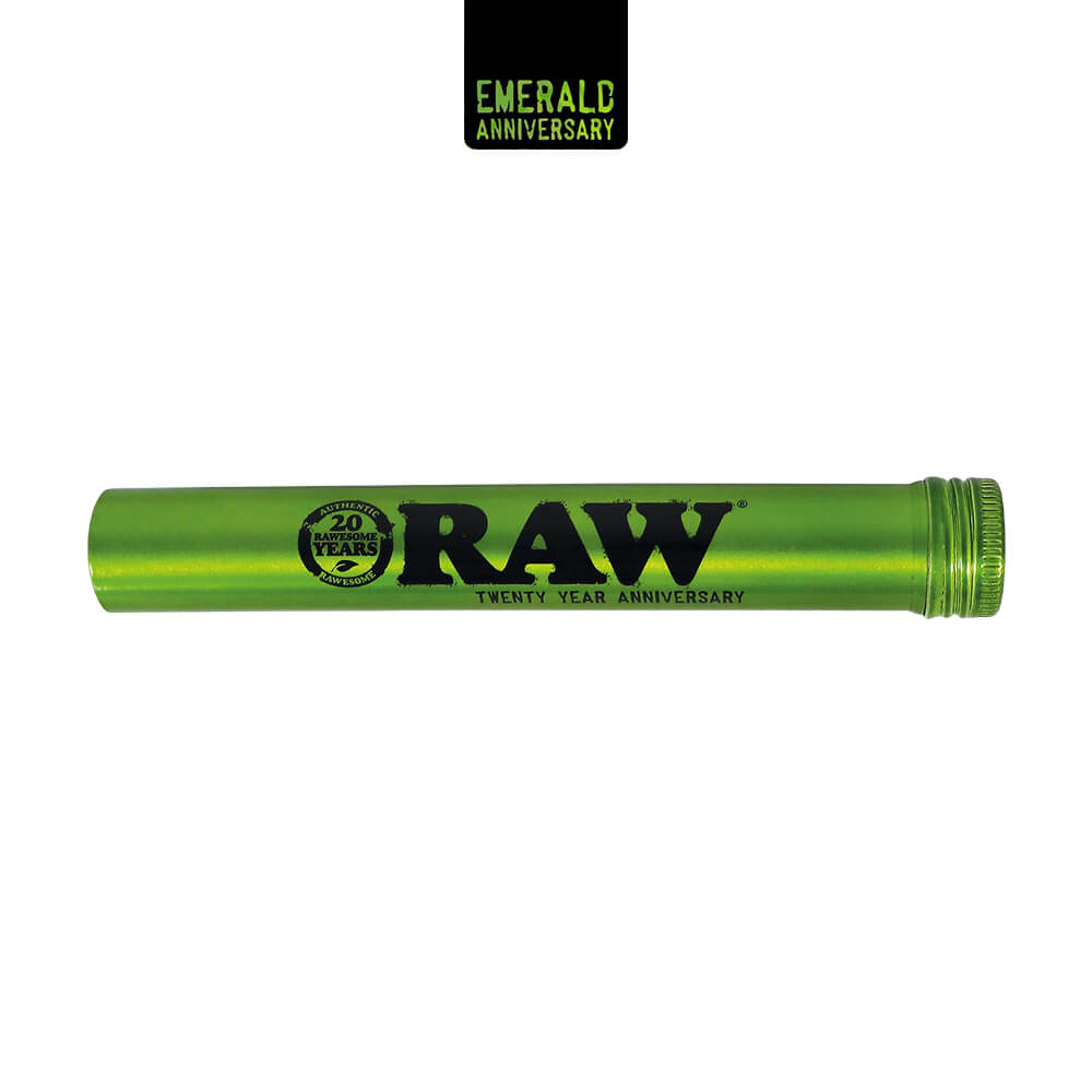 RAW ALUMINUM TUBE GREEN 20TH ANNIVERSARY 15mm x116mm