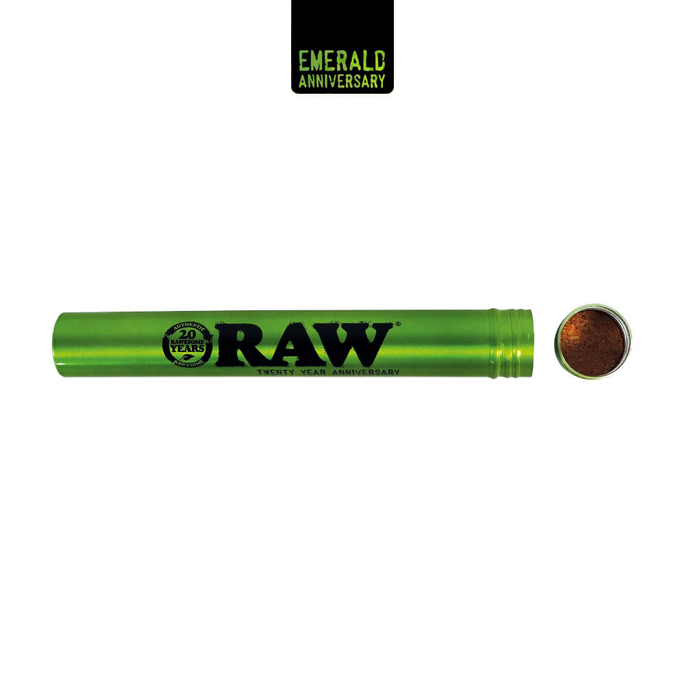 RAW ALUMINUM TUBE GREEN 20TH ANNIVERSARY 15mm x116mm