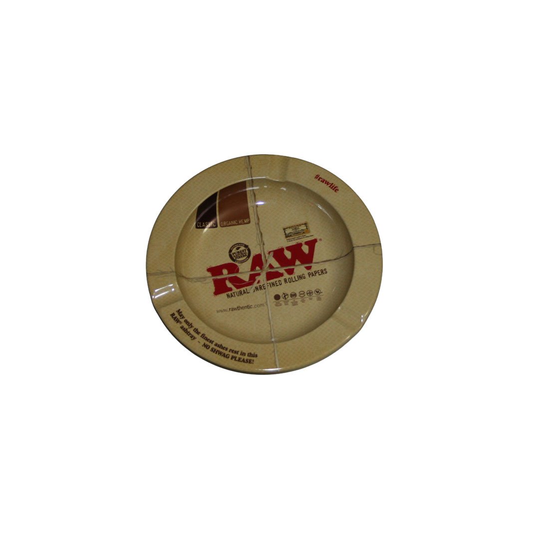 Raw Round 5.5-Inch Metal Small Ash Tray - Outontrip