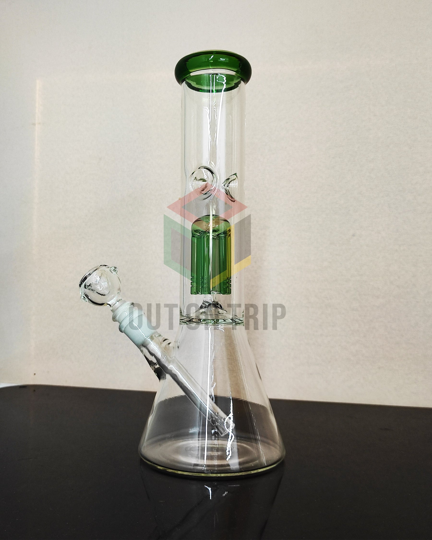 12 Inch Conical Assorted Colors Bong with Ice Catcher & Tree Percolator