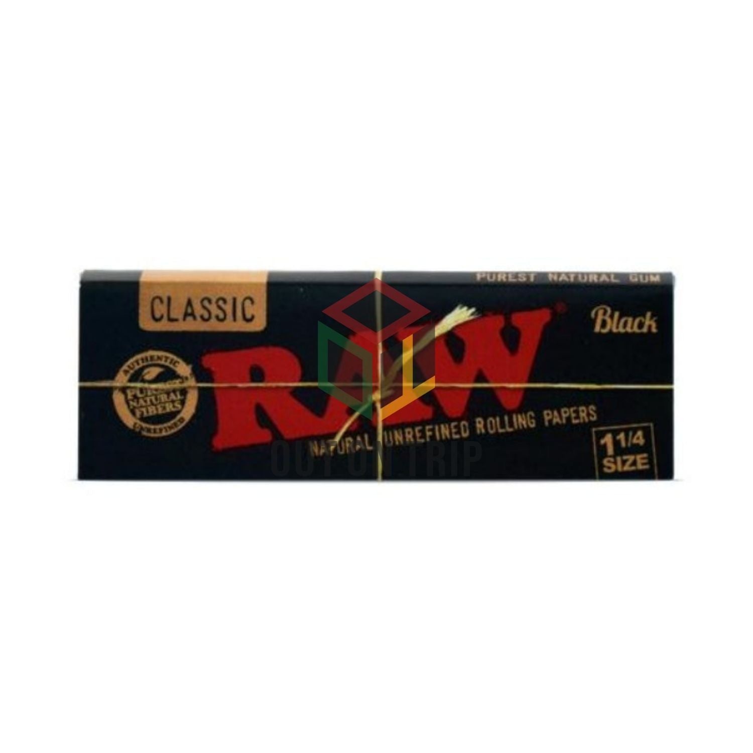 RAW Black Rolling Paper 1 1/4 - 50 Leaves