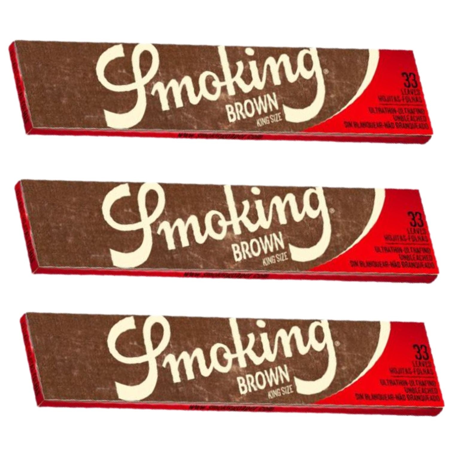 SMOKING Brown Ultrafine King Size Rolling Paper - 33 Leaves