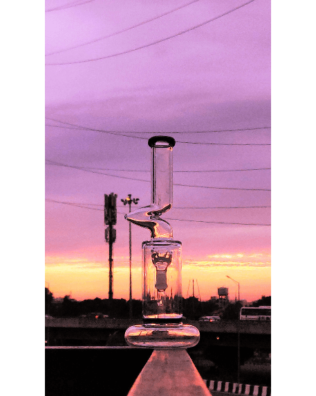 10 Inch Assorted Color Bong Beaker with Honeycomb Percolator