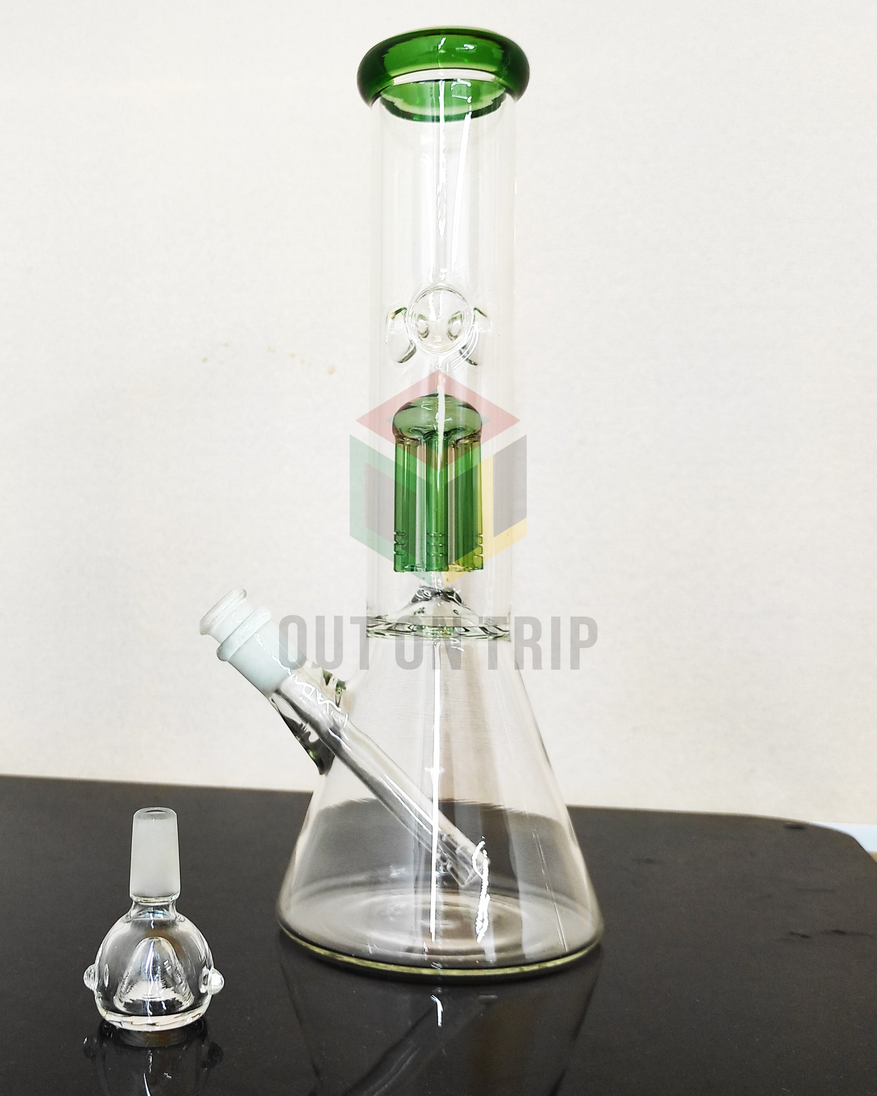 12 Inch Conical Assorted Colors Bong with Ice Catcher & Tree Percolator