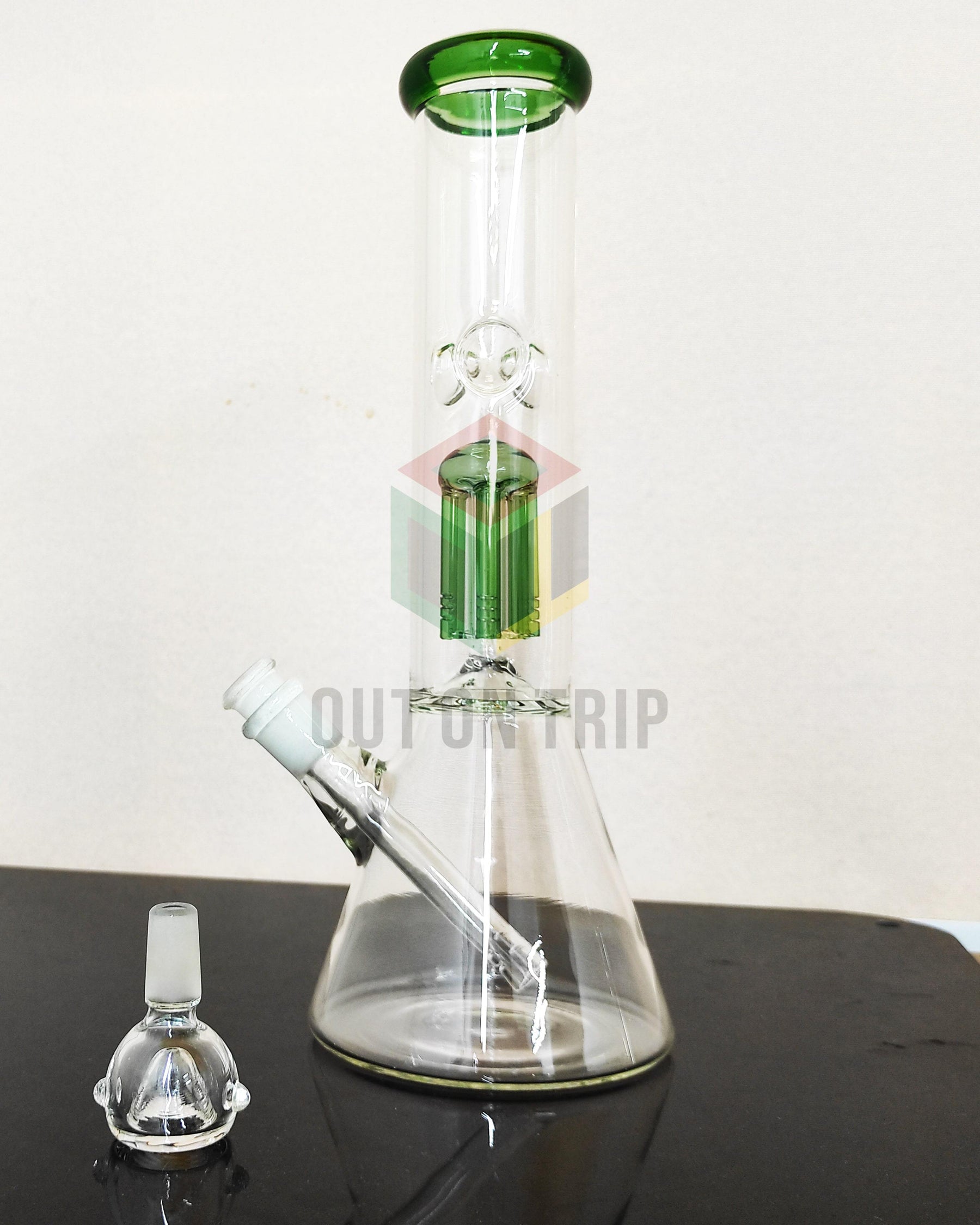 8 Inch Conical Assorted Colors Bong with Ice Catcher & Tree Percolator