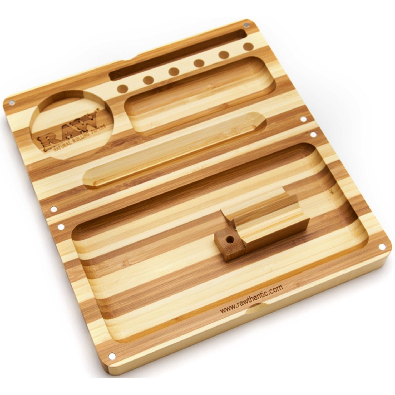 RAW Backflip Striped Bamboo Rolling Tray