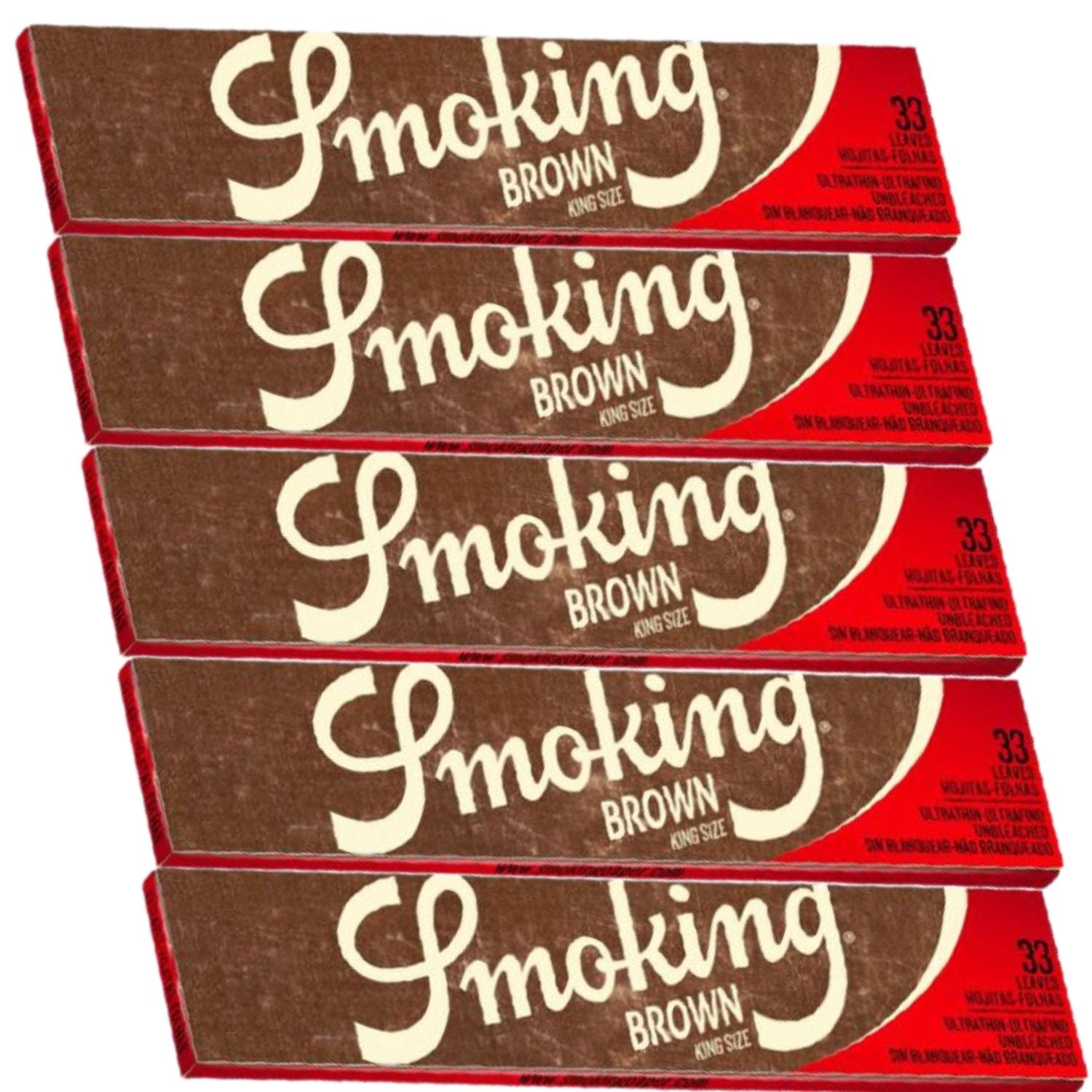 SMOKING Brown Ultrafine King Size Rolling Paper - 33 Leaves