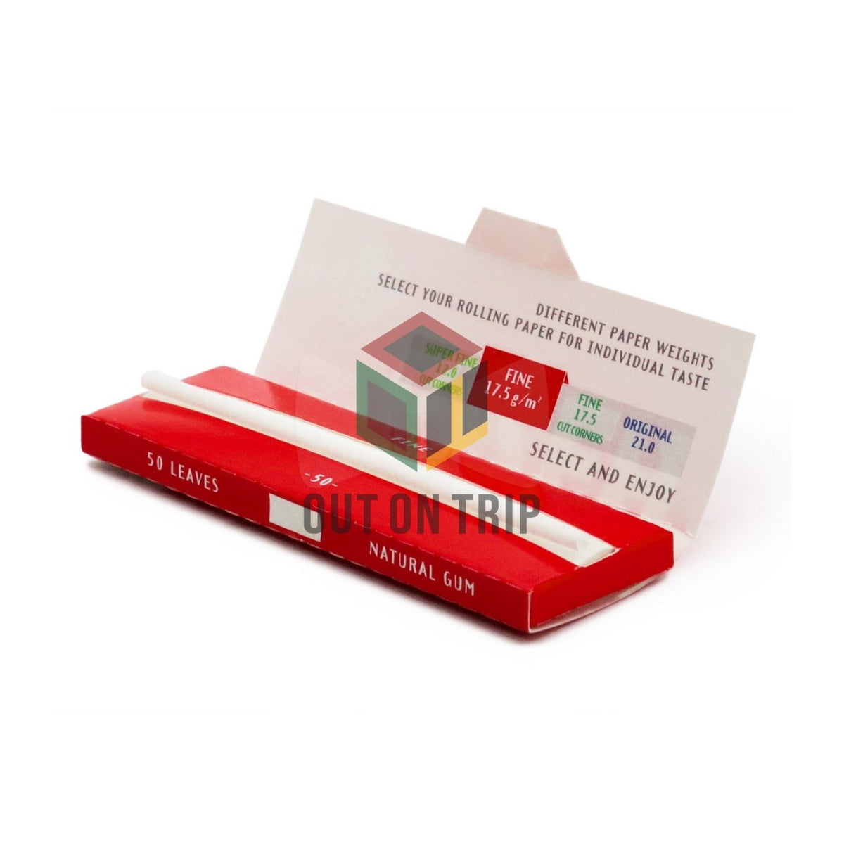 GIZEH Fine Red Rolling Paper Regular Size - 50 Leaves