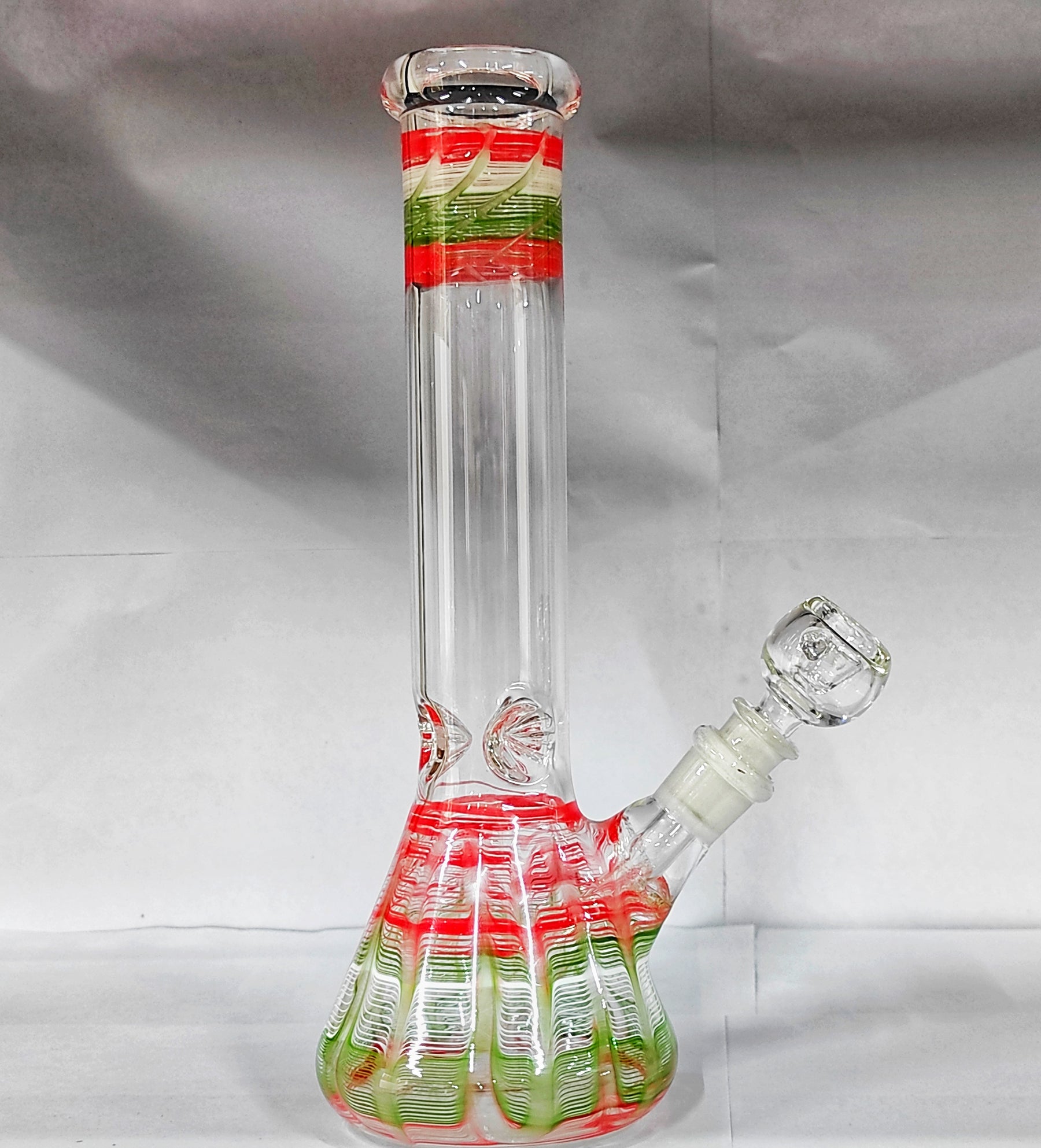 10 Inch Assorted Color Spiral Design Bong with Ice Catcher