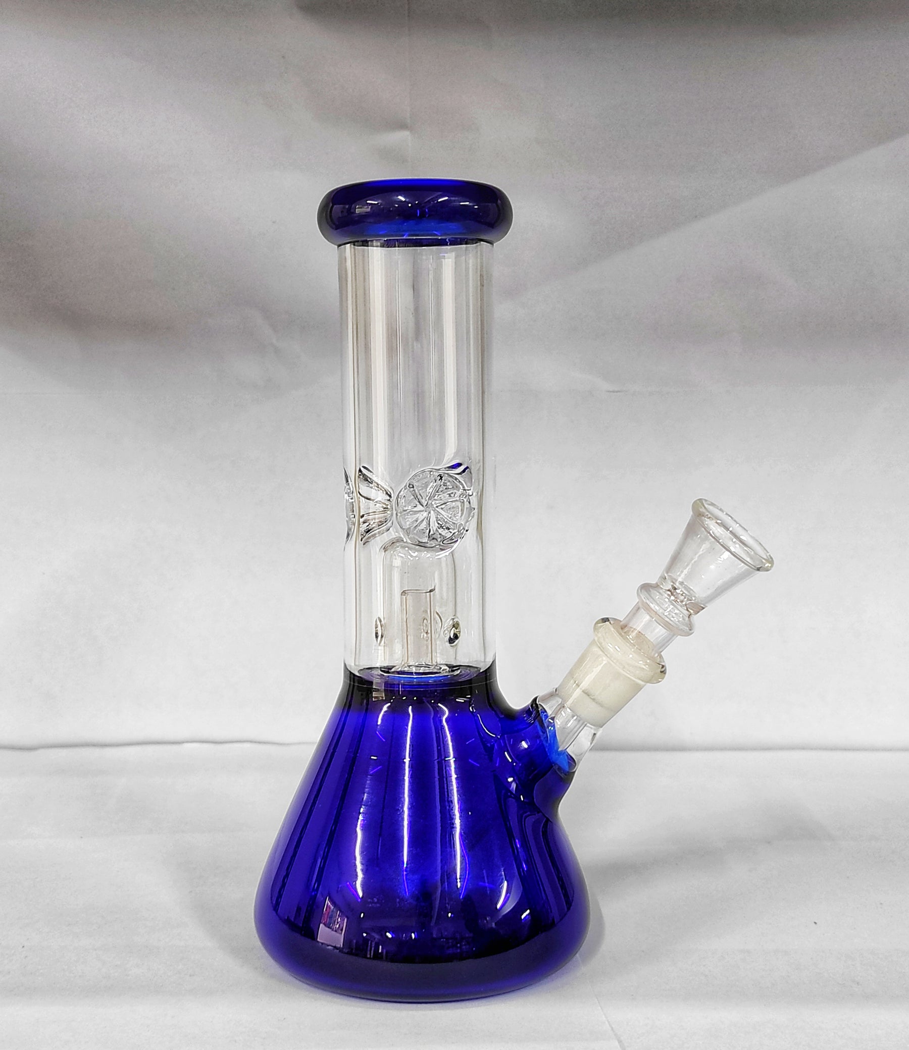 8 Ich Conical Flask Assorted Colors Bong with UFO Percolator and Ice Catcher