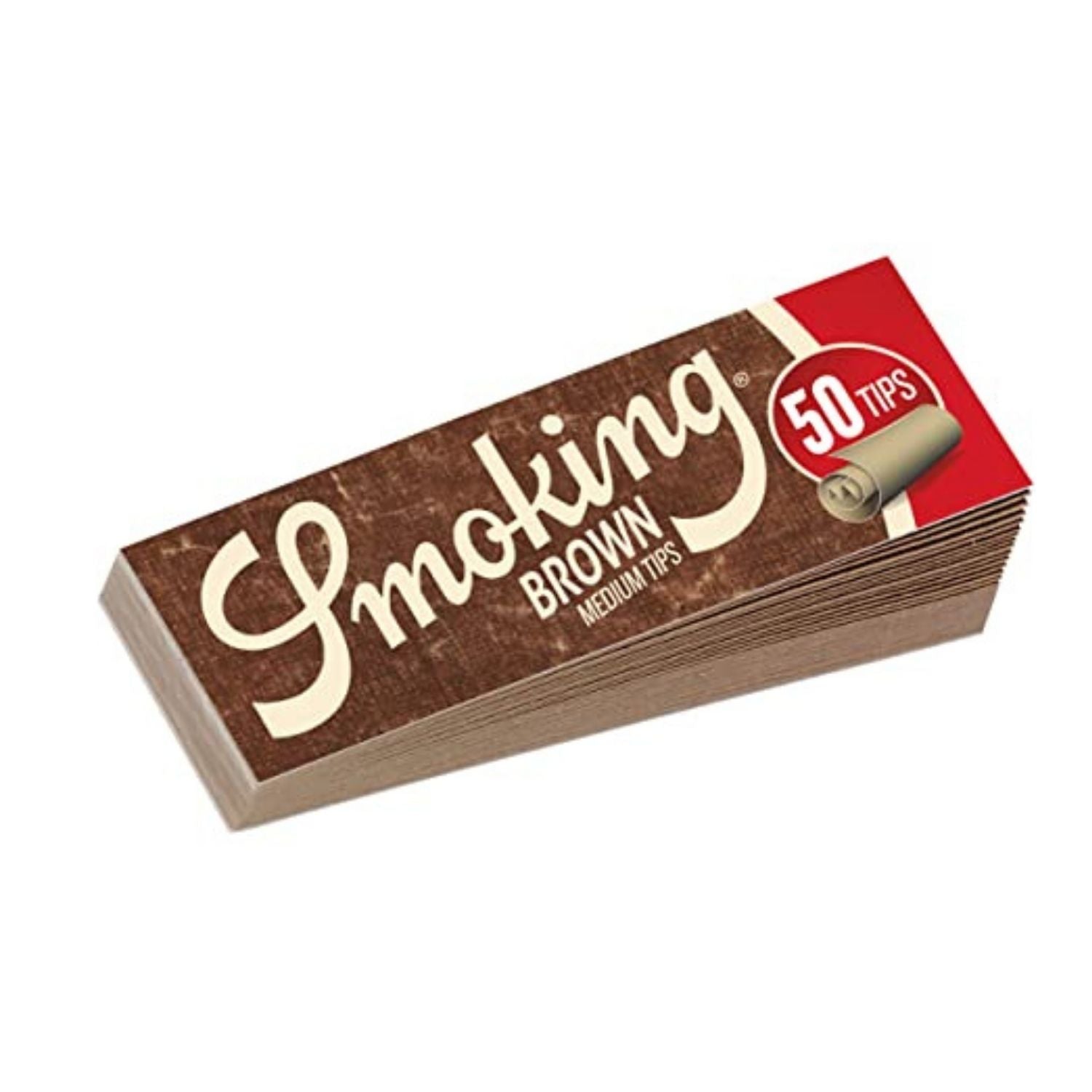 SMOKING Brown Medium Tips - 50 Tips