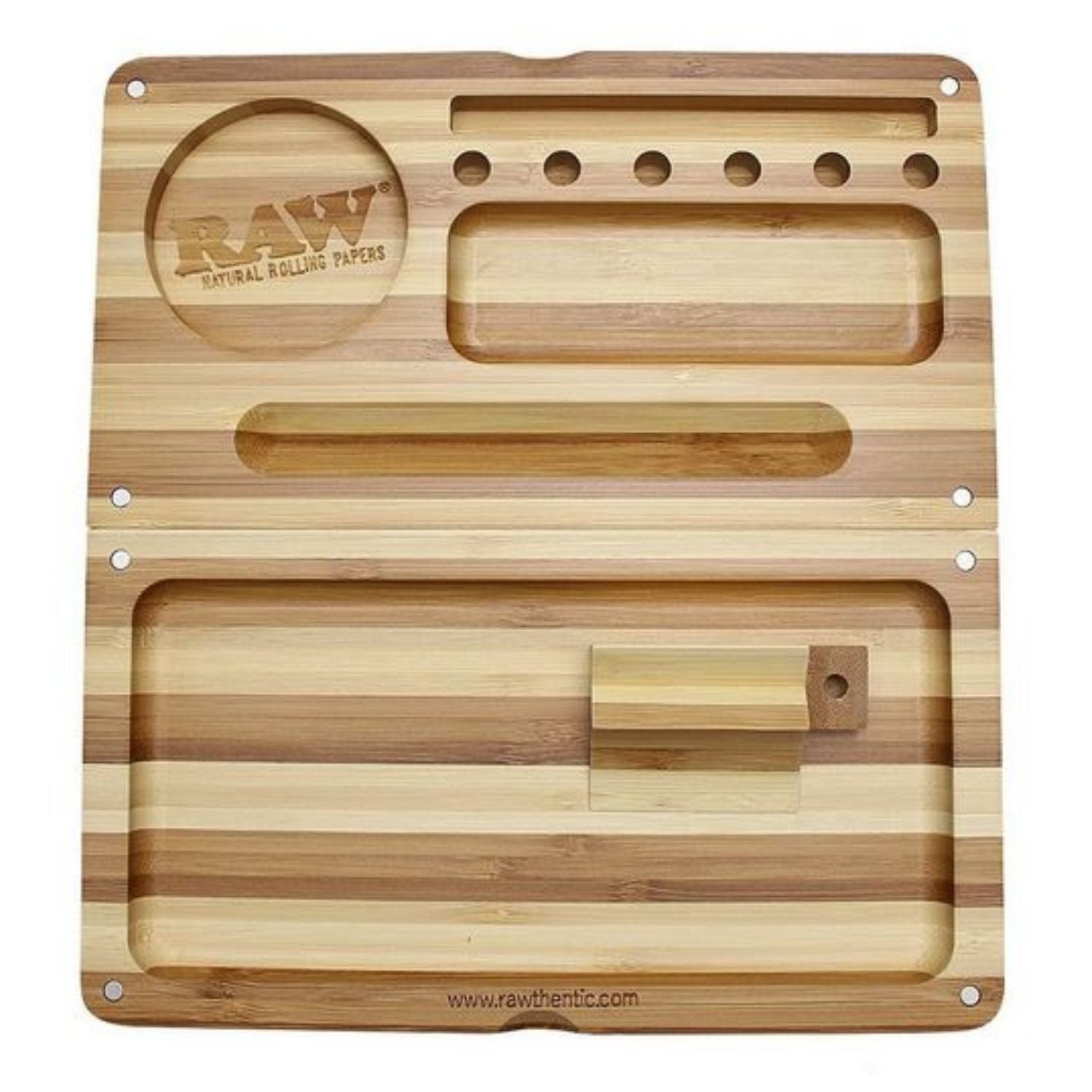 RAW Backflip Striped Bamboo Rolling Tray