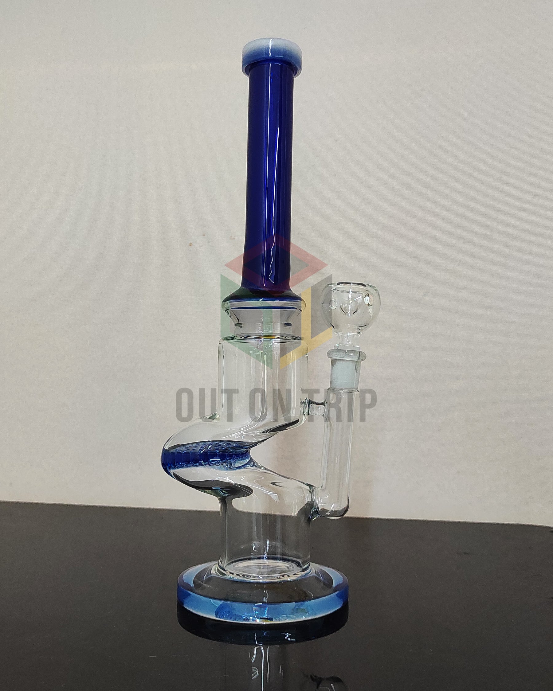 12 Inch Crazy Can Assorted Colors Bong with Honeycomb Percolator