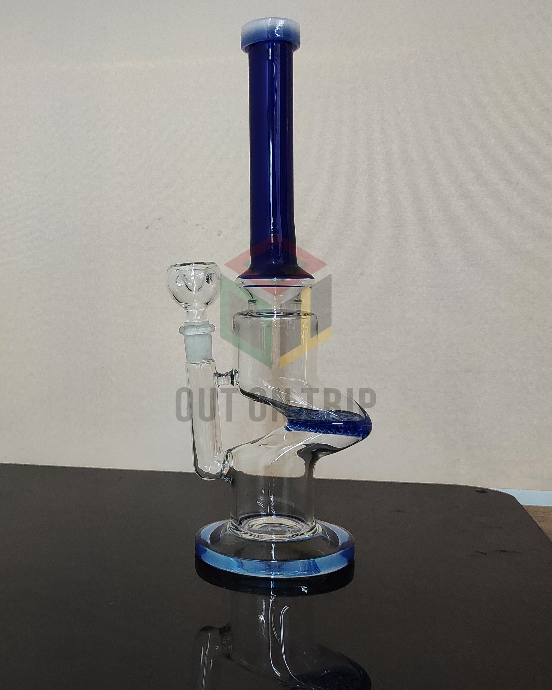 12 Inch Crazy Can Assorted Colors Bong with Honeycomb Percolator