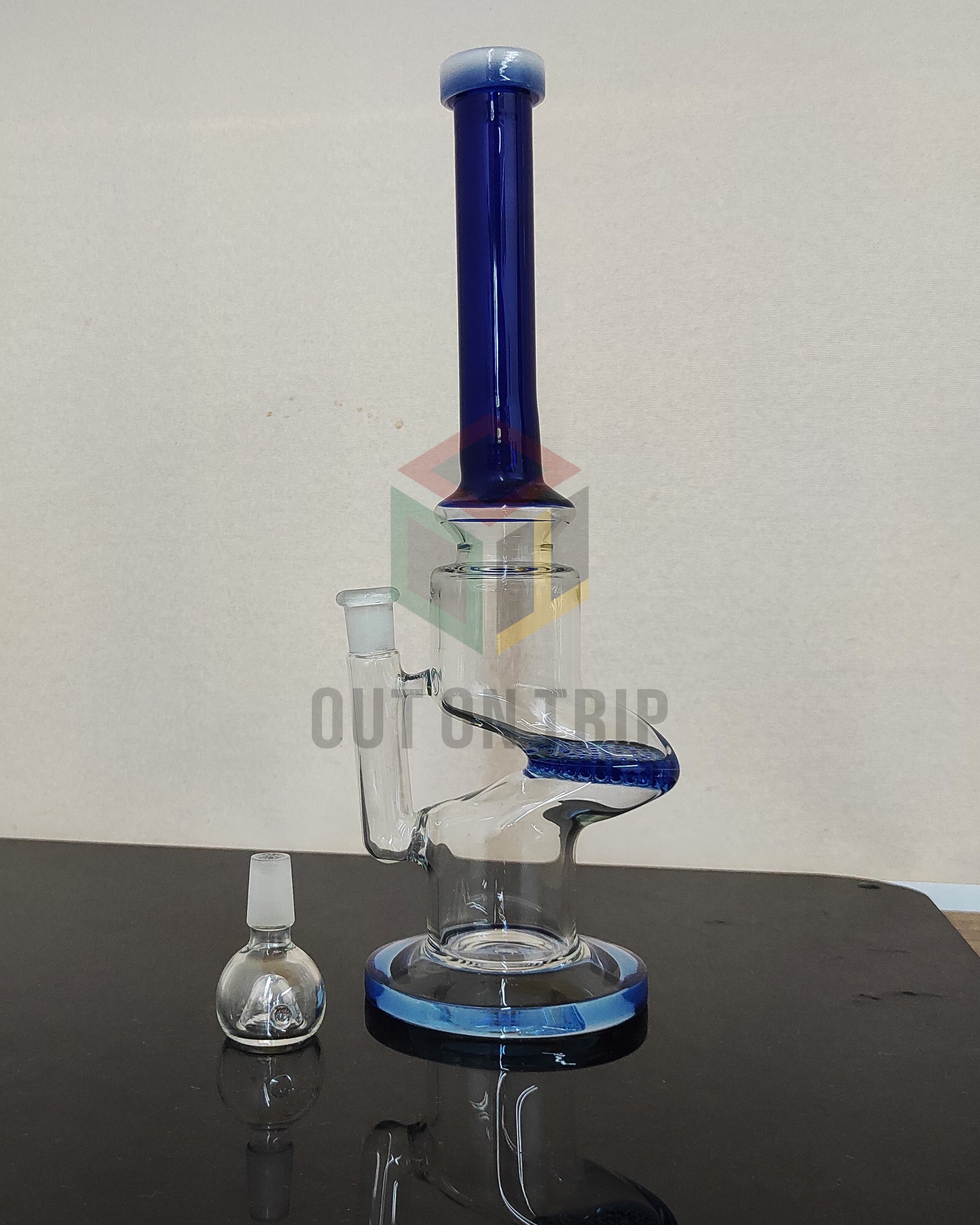 12 Inch Crazy Can Assorted Colors Bong with Honeycomb Percolator