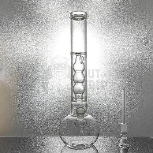 12 INCH GLASS BONG BULB WITH ICE-FREEZE