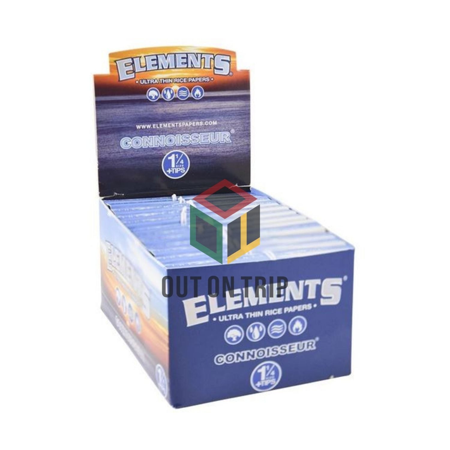 ELEMENTS Connoisseur - 1 1/4 Size Rolling Papers with Tips