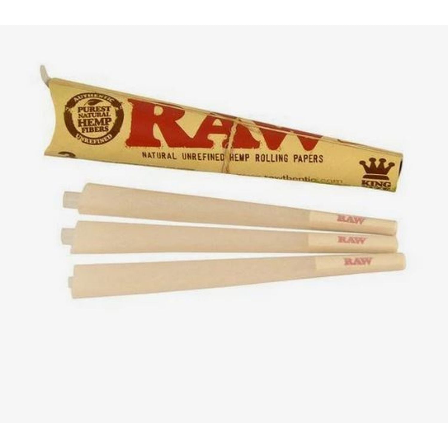 RAW Organic Prerolled Cones King Size - 3 Cones