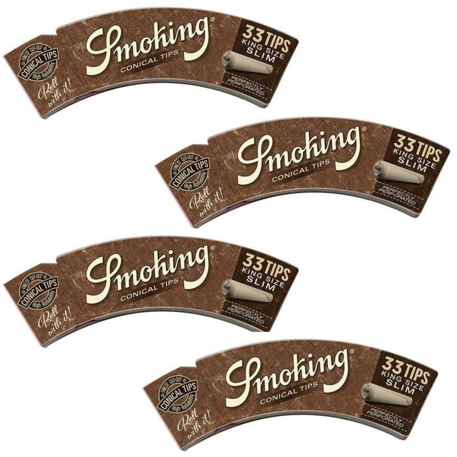 SMOKING Brown Conical Filter Tips - 33 Tips